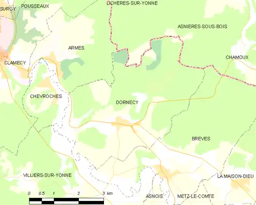 Detailkaart van de gemeente