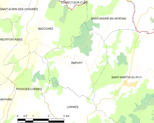 Detailkaart van de gemeente