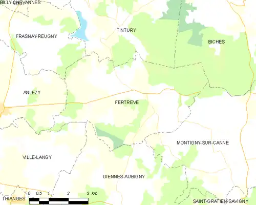 Detailkaart van de gemeente
