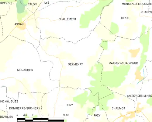 Detailkaart van de gemeente