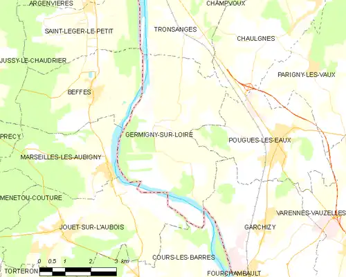 Detailkaart van de gemeente