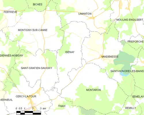 Detailkaart van de gemeente