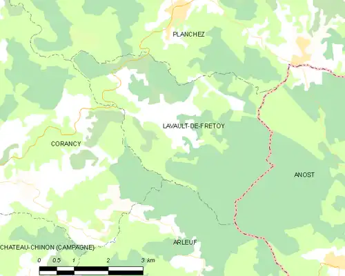 Detailkaart van de gemeente