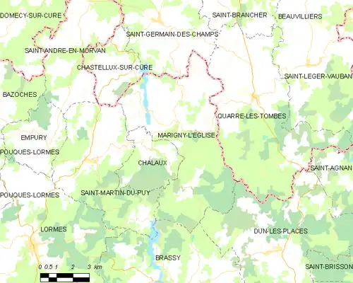 Detailkaart van de gemeente