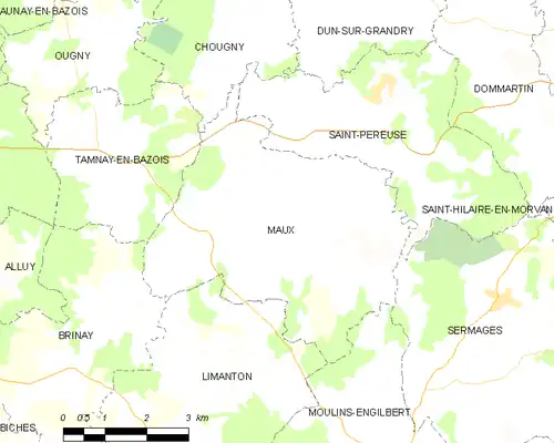 Detailkaart van de gemeente