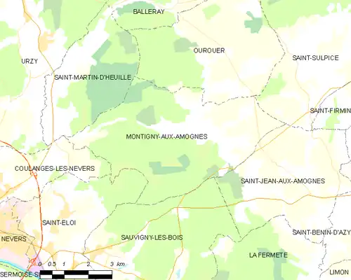 Detailkaart van de gemeente