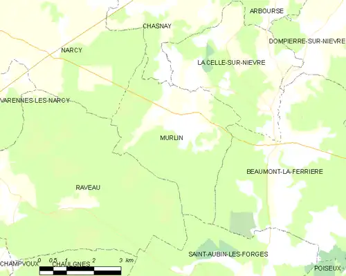 Detailkaart van de gemeente