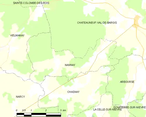 Detailkaart van de gemeente