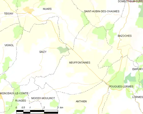 Detailkaart van de gemeente