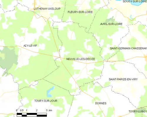 Detailkaart van de gemeente