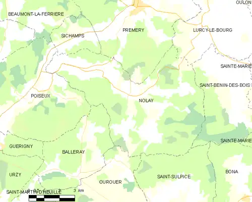 Detailkaart van de gemeente