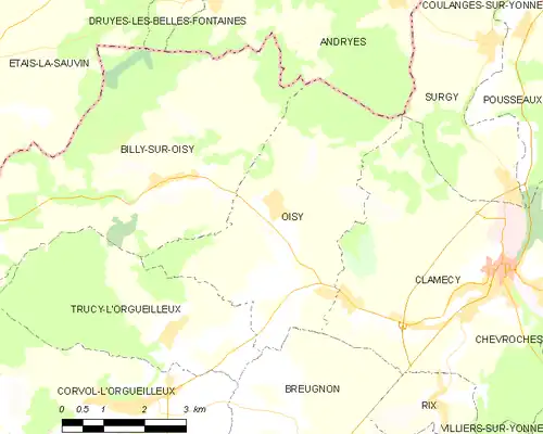 Detailkaart van de gemeente