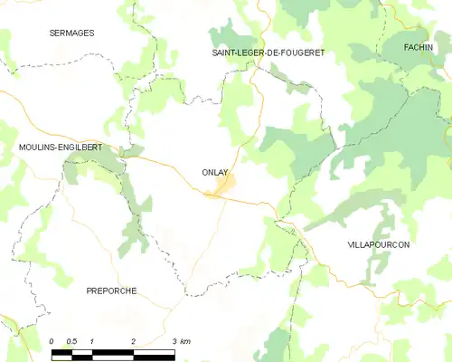 Detailkaart van de gemeente