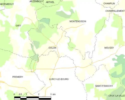 Detailkaart van de gemeente