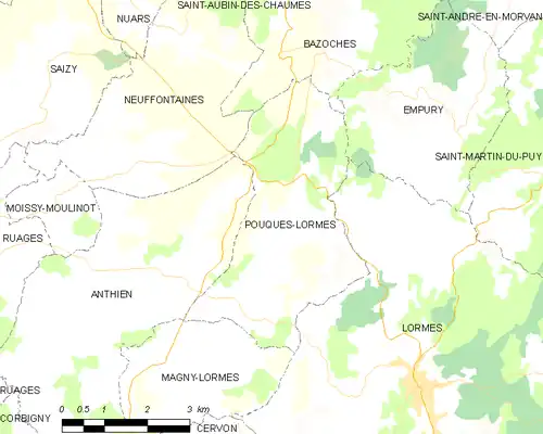 Detailkaart van de gemeente
