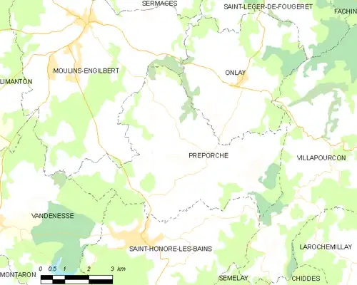 Detailkaart van de gemeente