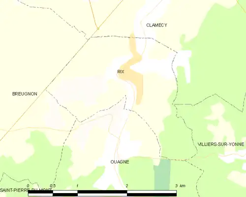 Detailkaart van de gemeente