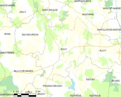 Detailkaart van de gemeente