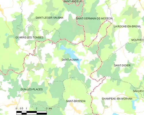 Detailkaart van de gemeente