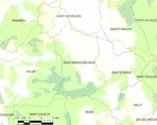 Detailkaart van de gemeente