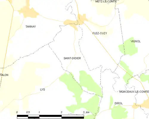 Detailkaart van de gemeente