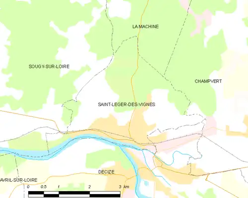 Detailkaart van de gemeente