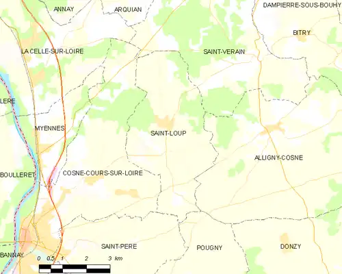 Detailkaart van de gemeente