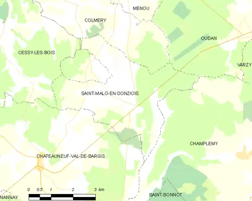 Detailkaart van de gemeente