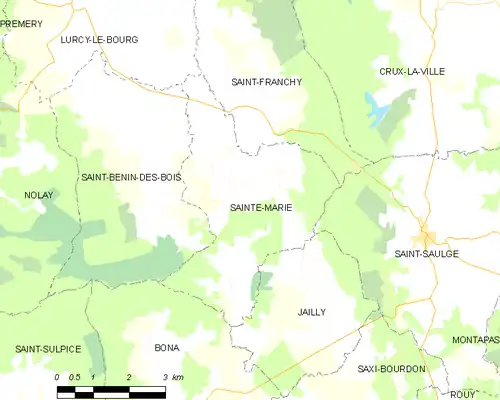 Detailkaart van de gemeente