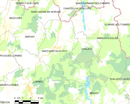 Detailkaart van de gemeente