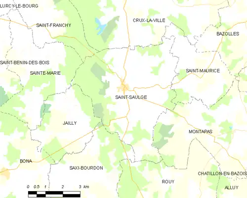 Detailkaart van de gemeente