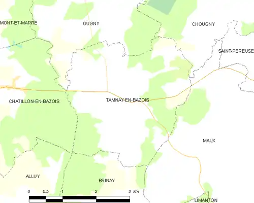 Detailkaart van de gemeente