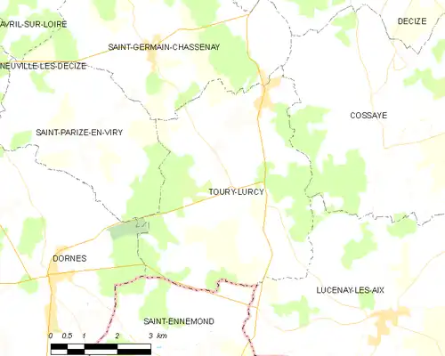 Detailkaart van de gemeente