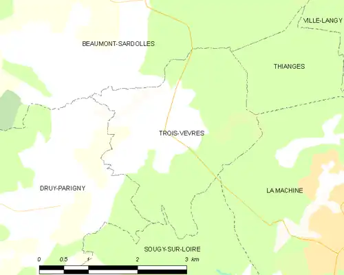 Detailkaart van de gemeente