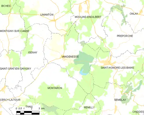 Detailkaart van de gemeente