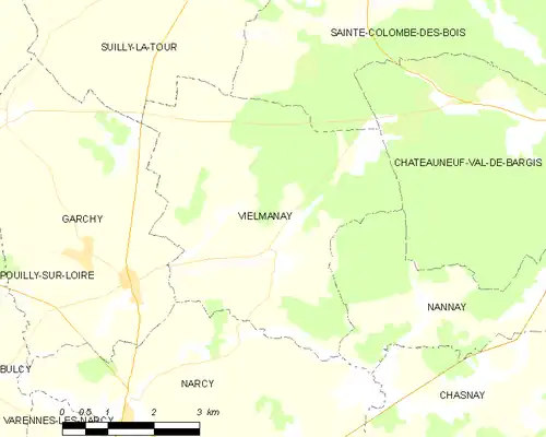 Detailkaart van de gemeente