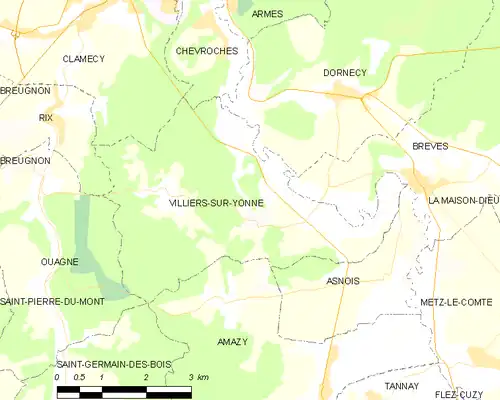 Detailkaart van de gemeente