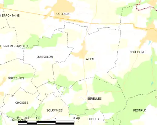 Detailkaart van de gemeente