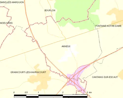 Detailkaart van de gemeente