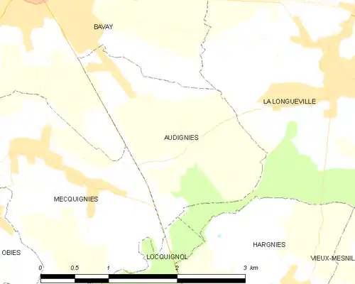 Detailkaart van de gemeente