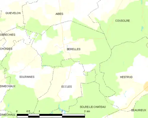 Detailkaart van de gemeente