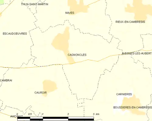 Detailkaart van de gemeente