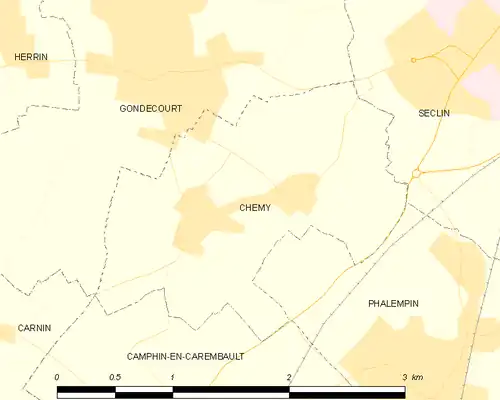 Detailkaart van de gemeente