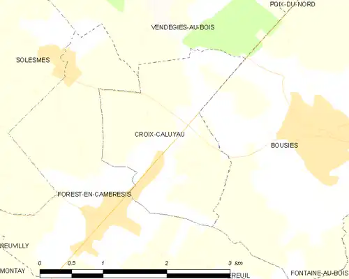 Detailkaart van de gemeente