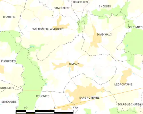 Detailkaart van de gemeente