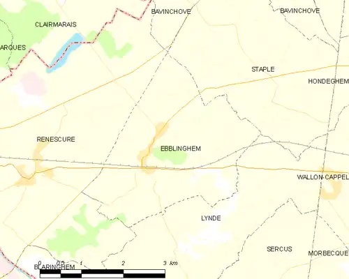 Detailkaart van de gemeente