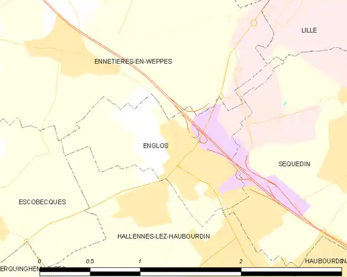 Detailkaart van de gemeente