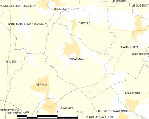 Detailkaart van de gemeente