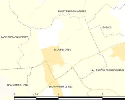 Detailkaart van de gemeente