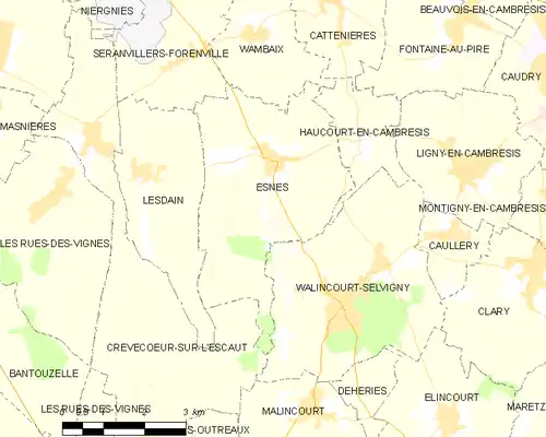 Detailkaart van de gemeente